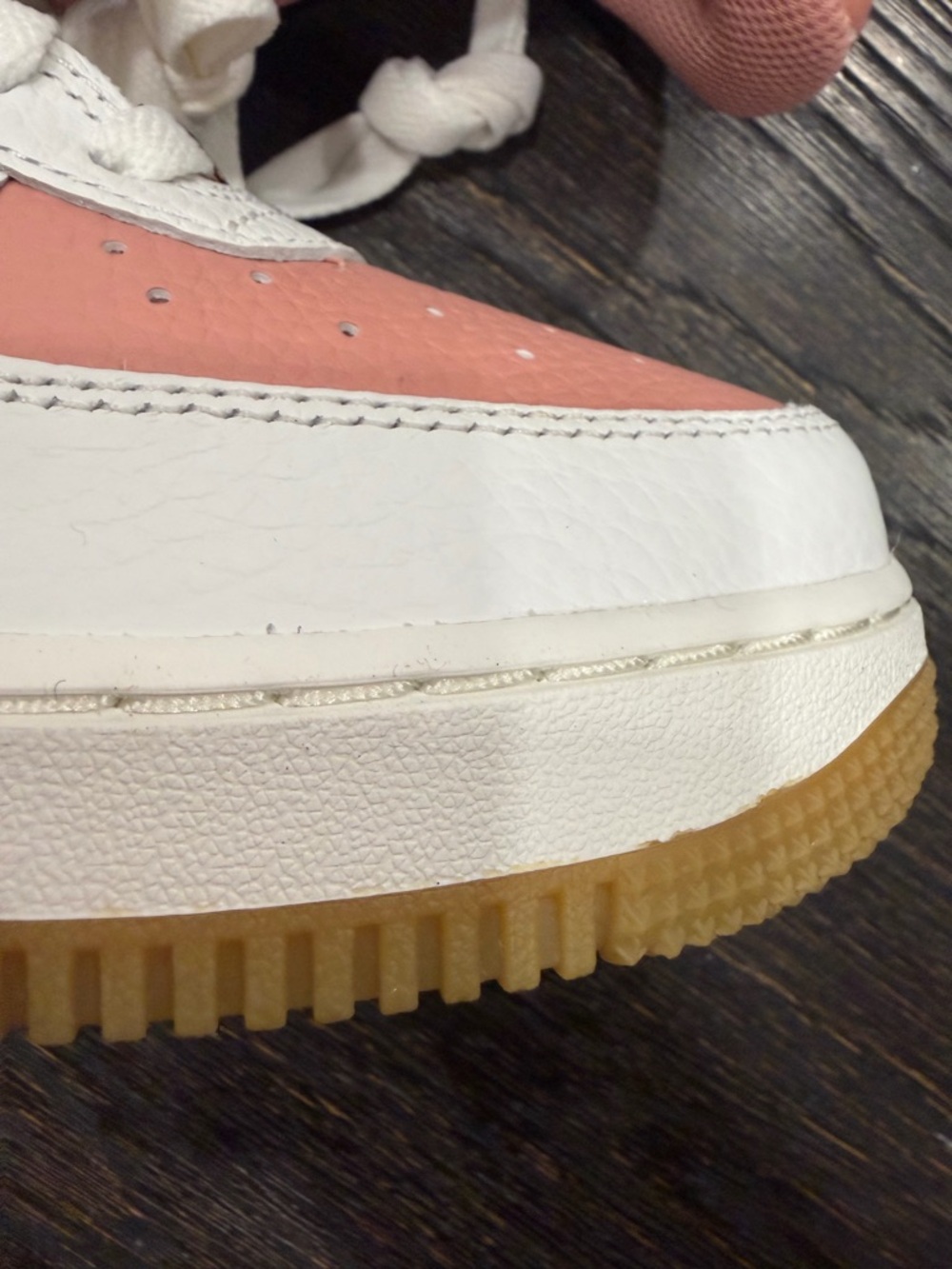 PS Nike Force 1 Low Rust Pink/Metallic Red Bronze/Summit White size 8.5 women - Picture 3 of 9